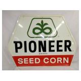 59X45 NOS 1964 EMB. PIONEER SEED SIGN 