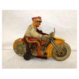 9X6 MARX TIN MOTOR CYCLE COP TOY 