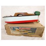 NOS WOODEN FLAG SHIP W/ BOX 