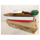 VIEW 2 CLOSEUP NOS WOODEN BOAT 