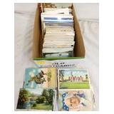 BOX VARIOUS EARLY POSTCARDS 