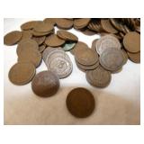 VIEW 2 CLOSEUP INDIAN HEAD PENNIES 