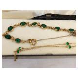 VIEW 2 CLOSEUP EMARLDS GOLD FILLED 