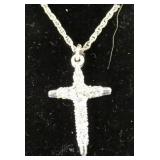 DIAMOND CROSS NECKLACE 