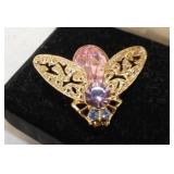 RHINESTONE FLY PIN 