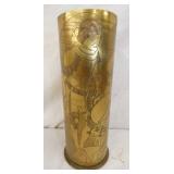 3 1/2X9 WWI SIGNED SHELL ART 