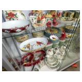 COLLECTION RED BIRD PLATES, FIGURES ETC 