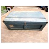 EARLY TOOL CHEST W/ BLUE PAINT 