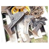 VARIOUS JACKS, CHAINS, ETC 