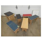 VARIOUS BUCKET BENCHES 