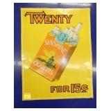 14X18 SUNSHINE CIG. SIGN W/ PACK 