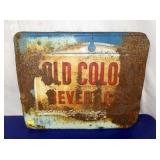 23X20 EMB. OLD COLONY BEVERAGES SIGN 