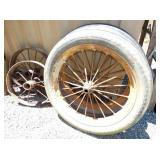 4FT. IRON WHEELS W/ TIRES 