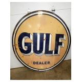 5FT. PORC. GULF DEALER SIGN