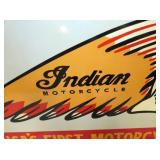 VIEW 2 CLOSE UP INDIAN MOTORCYCLE REPLICA SIGN  