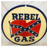 4FT. REBEL GAS SIGN W/ FLAG