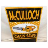VIEW 2 TOP MCCULLOCH CHAIN SAWS REPLICA SIGN