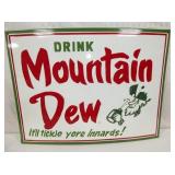 30X22 PORC. MT. DEW SIGN W/ WILLIE