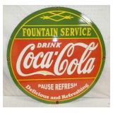 30IN PORC. COKE FOUNTAIN SERVICE SIGN