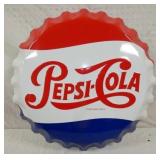 26IN EMB. PEPSI COLA CAP SIGN