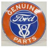 30IN PORC. FORD V8 PARTS SIGN