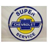 30IN PORC. CHEVROLET SIGN