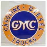 30IN PORC. GMC DIESEL TRUCKS SIGN