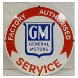 30IN PORC. GMC SERVICE SIGN