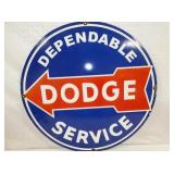 30IN DODGE DEPENDABLE SERVICE SIGN
