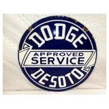 VIEW 3 SIDE 2 24IN PORC. DODGE DESOTO SIGN 