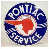 30IN PORC. PONTIAC SERVICE SIGN