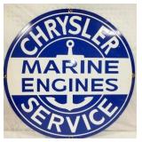 30IN PORC. CHRYSLER MARINE ENGINES SIGN
