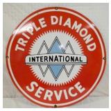 30IN PORC. TRIPLE DIAMOND SERVICE SIGN