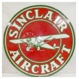 42IN DS PORC. SINCLAIR AIRCRAFT SIGN