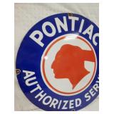 VIEW 2 LEFTSIDE 30IN. PORC. PONTIAC SIGN 