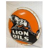 VIEW 2 RIGHTSIE LION OILS REPLICA SIGN 