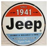 30IN PORC. JEEP SIGN