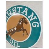 VIEW 2 RIGHTSIDE MUSTANG OIL  REPLICA SIGN