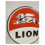 VIEW 3 LEFTSIDE 30IN. PORC. LION SIGN 