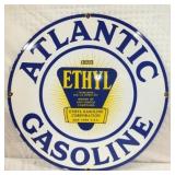 30IN. PORC. ATLANTIC GASOLINE SIGN 