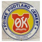 30IN. PORC. PRIME PORTLAND CEMENT SIGN 