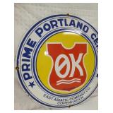 VIEW 3 LEFTSIDE 30IN. PORC. CEMENT SIGN 