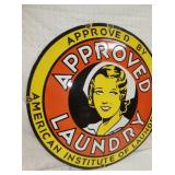 VIEW 3 LEFTSIDE 30IN. PORC. LAUNDRY SIGN