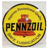 30IN. PORC. PENNZOIL SIGN 