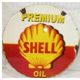 VIEW 4 SIDE 2 30IN. PORC SHELL OIL SIGN 
