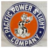 18IN. PORC PACIFIC POWER CO. SIGN 