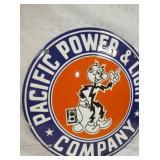 VIEW 3 LEFTSIDE 18IN. PACIFIC POWER REPLICA SIGN