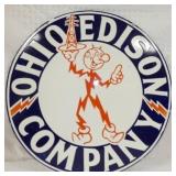 30IN. DS PORC. OHIO EDISON COMPANT SIGN 
