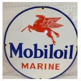 24IN. PORC. MOBILOIL MARINE SIGN 