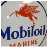 VIEW 3 CLOSE UP 24IN. MOBILOIL MARINE REPLICA SIGN